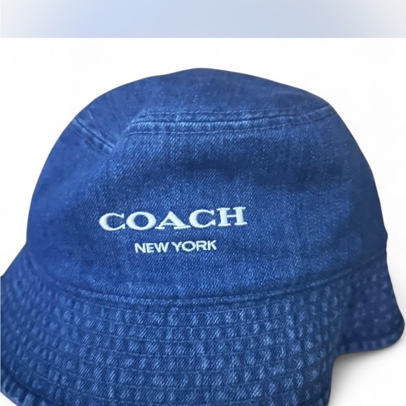 Coach Denim Bucket Hat with Logo